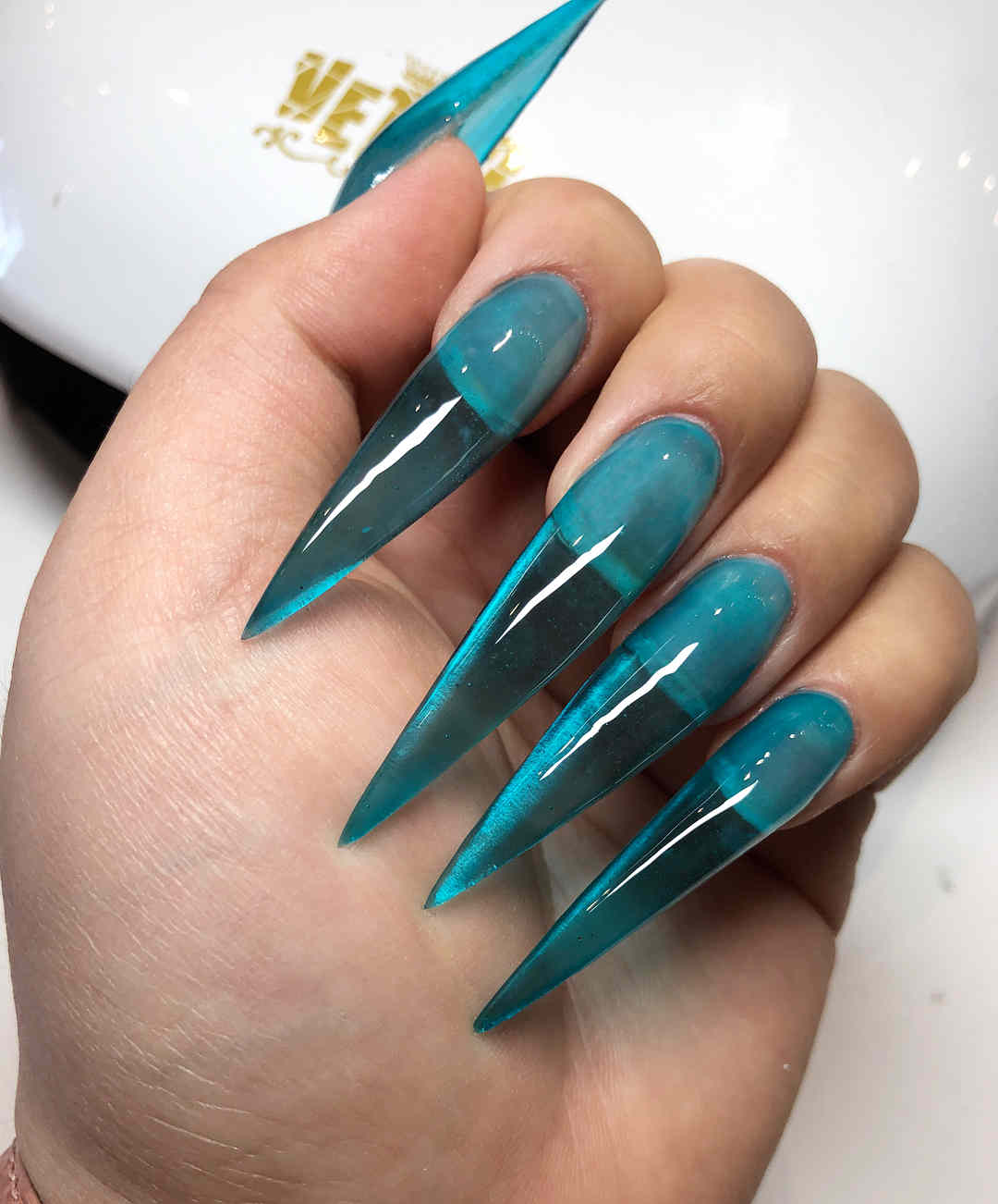 51 Cool and Creative Stiletto Nail Art Designs for Women and Girls 25