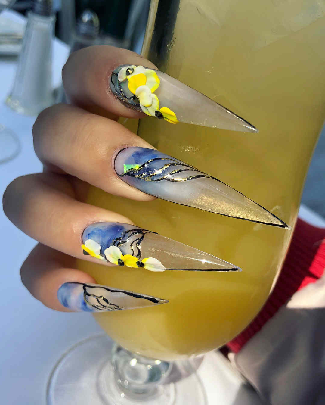 51 Cool and Creative Stiletto Nail Art Designs for Women and Girls 19