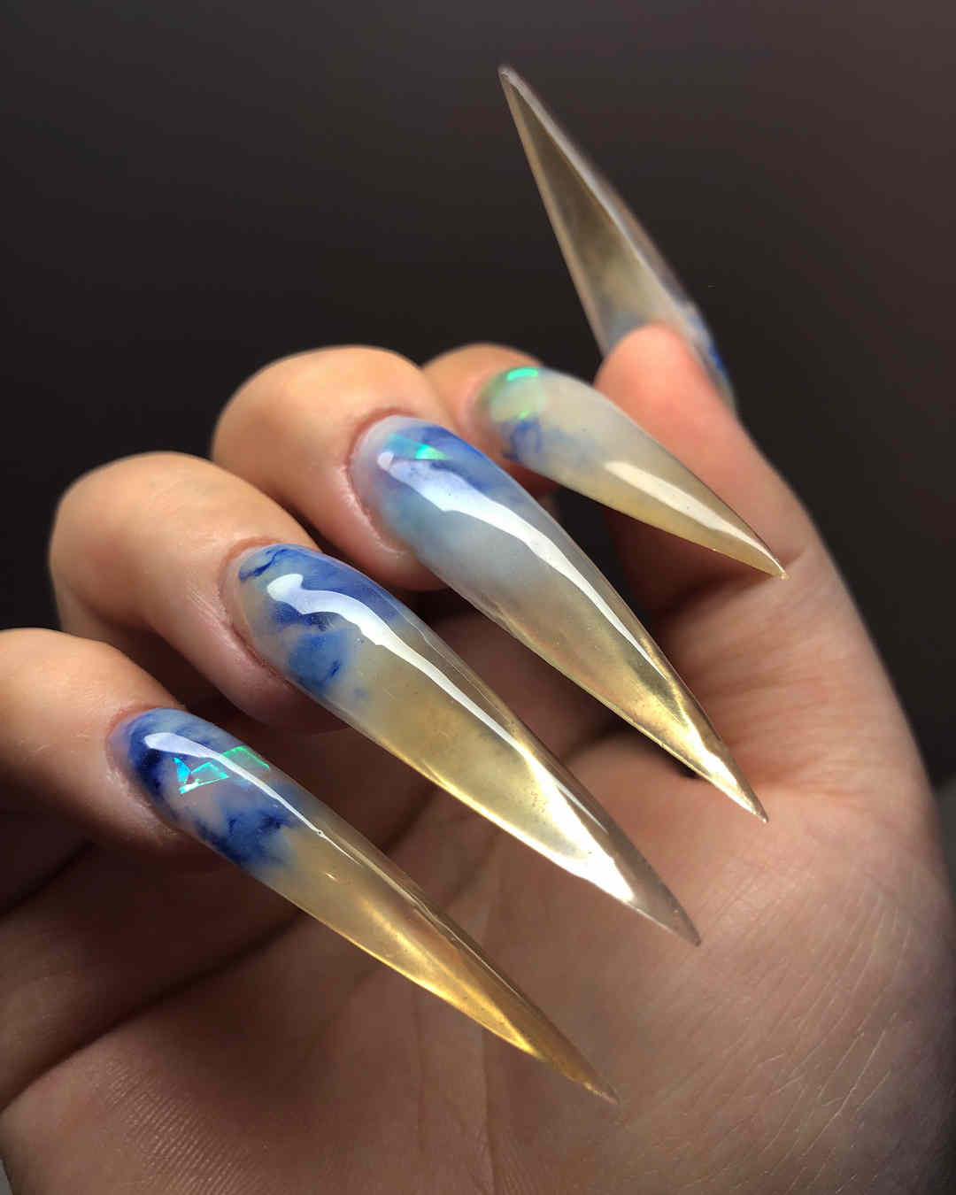 51 Cool and Creative Stiletto Nail Art Designs for Women and Girls 20