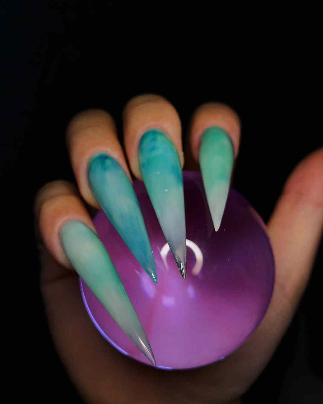 51 Cool and Creative Stiletto Nail Art Designs for Women and Girls 21