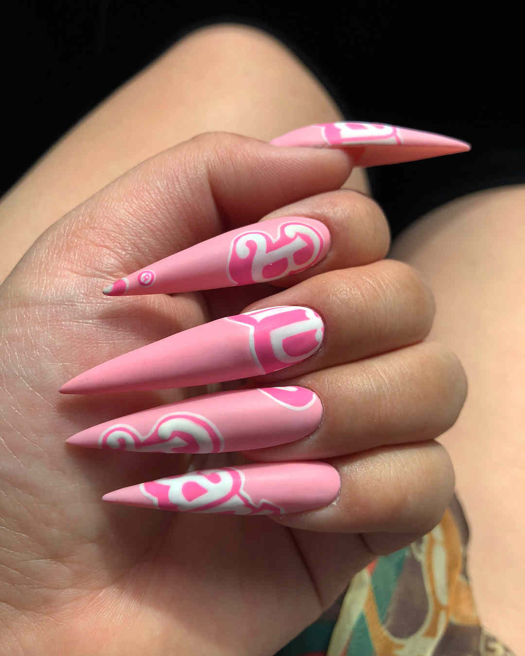 51 Cool and Creative Stiletto Nail Art Designs for Women and Girls 24