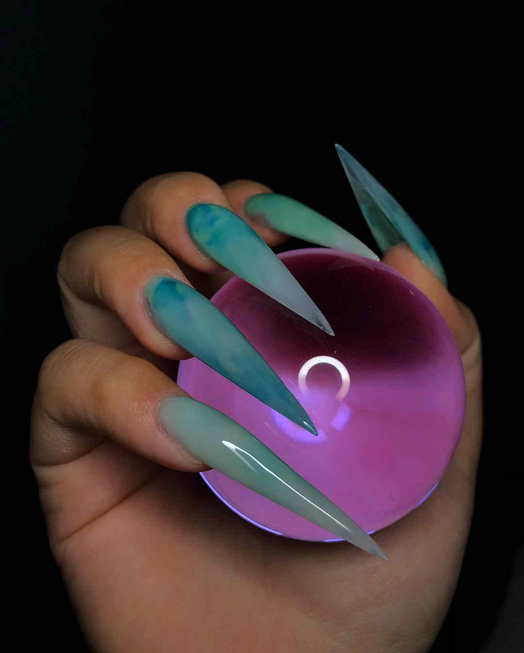 51 Cool and Creative Stiletto Nail Art Designs for Women and Girls 26