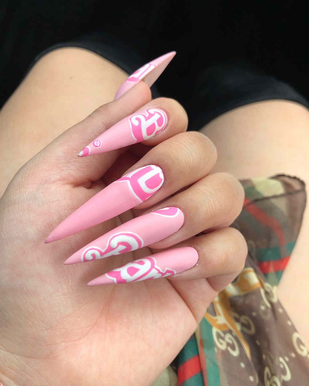 51 Cool and Creative Stiletto Nail Art Designs for Women and Girls 29