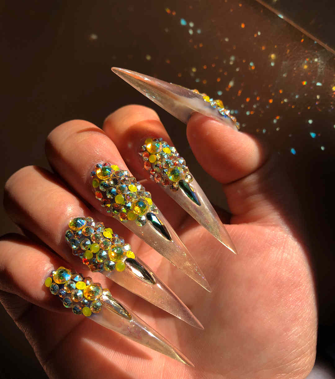 51 Cool and Creative Stiletto Nail Art Designs for Women and Girls 31