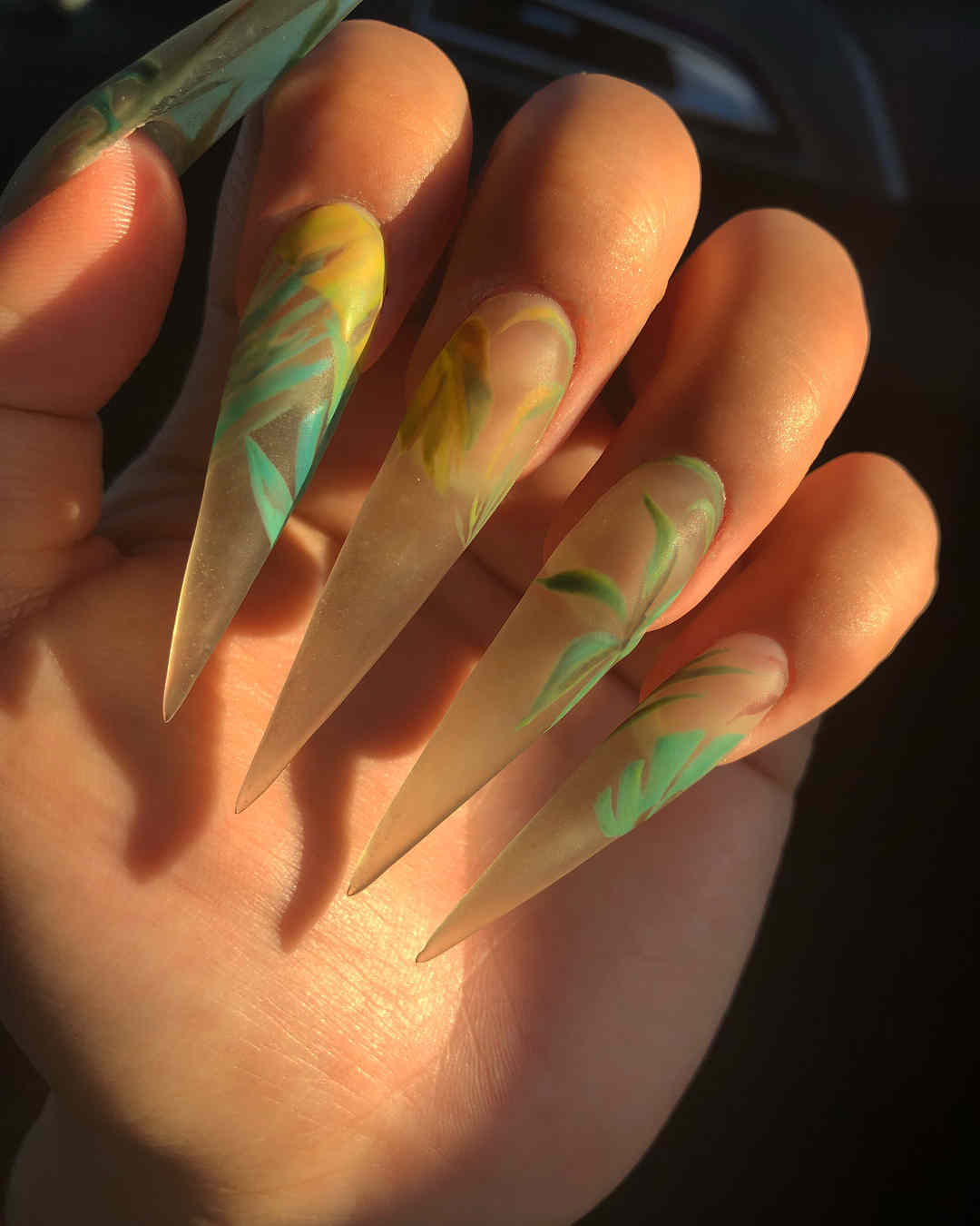 51 Cool and Creative Stiletto Nail Art Designs for Women and Girls 35