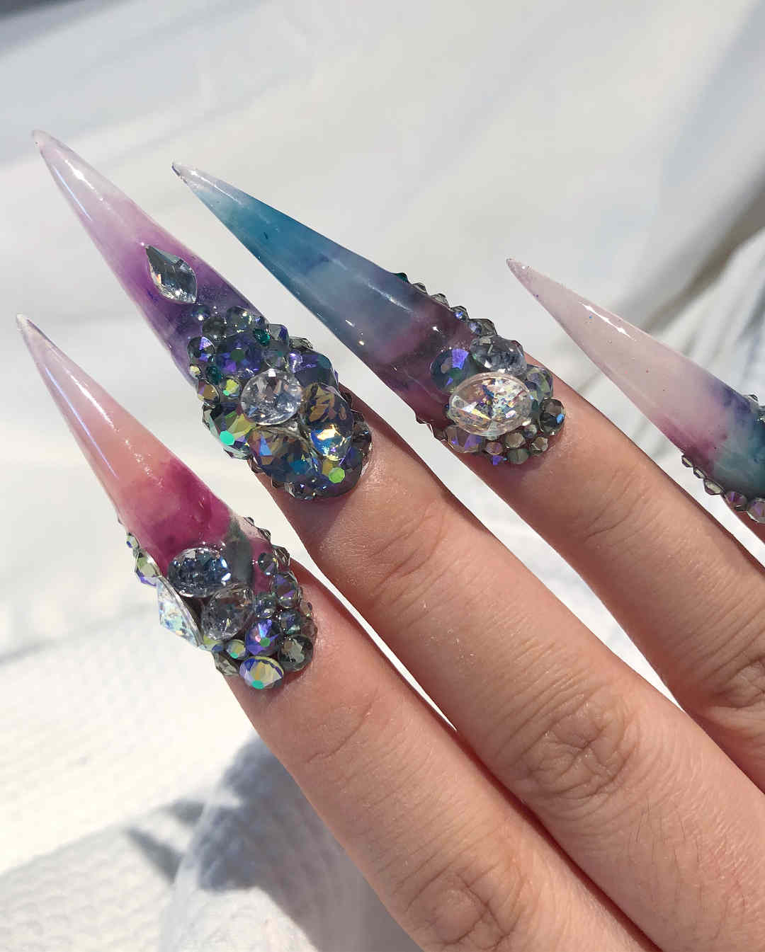 51 Cool and Creative Stiletto Nail Art Designs for Women and Girls 49