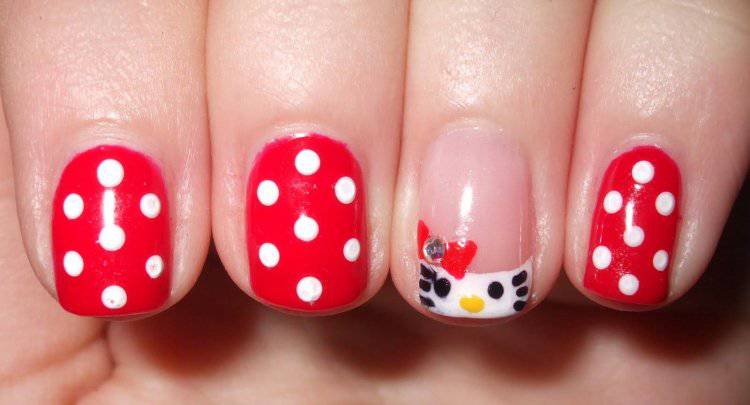 16 Pretty Polka Dots Nail Art Design 7