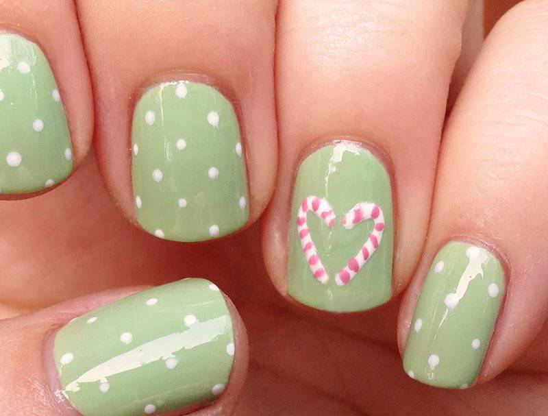 16 Pretty Polka Dots Nail Art Design 12