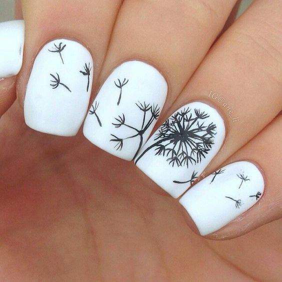 45 White Matte Nail Art Designs for 2018 img 13