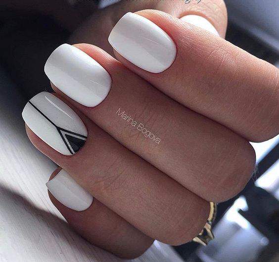 45 White Matte Nail Art Designs for 2018 img 25