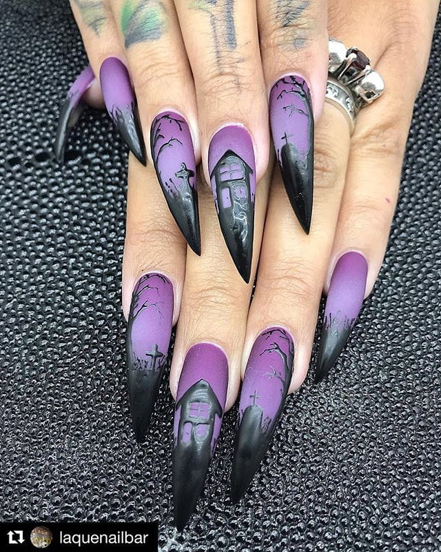 30 Cool and Easy Halloween nail art designs for Women img 10