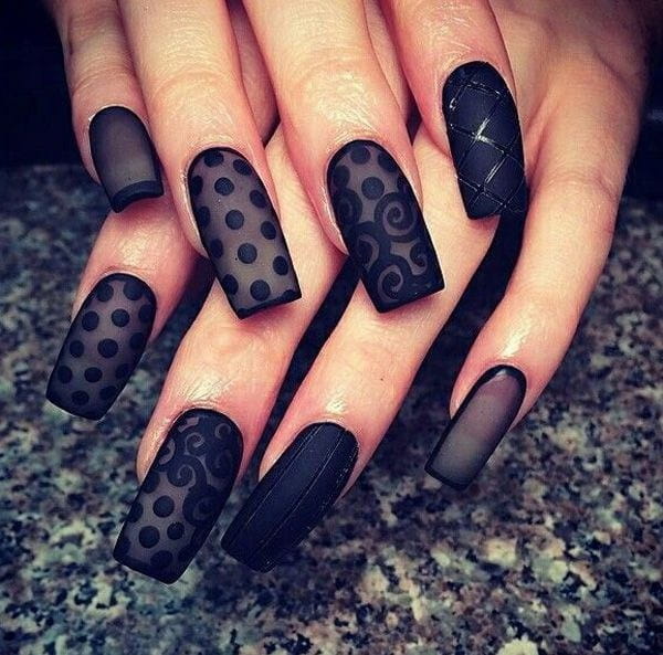 80 Incredible Black Nail Art Designs for Women and Girls img 5