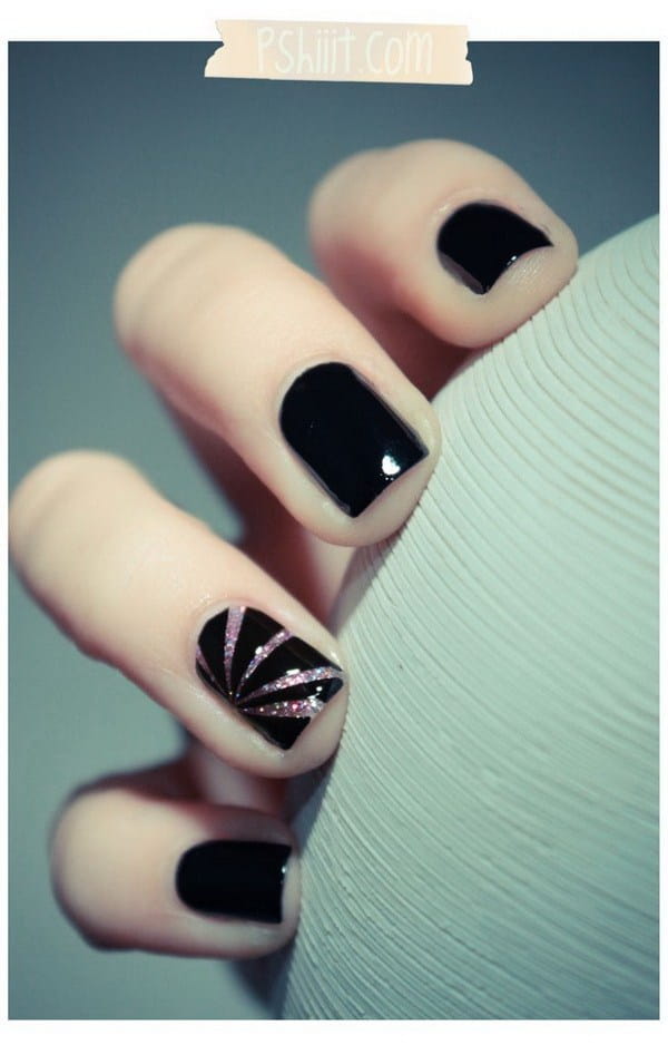 80 Incredible Black Nail Art Designs for Women and Girls img 6