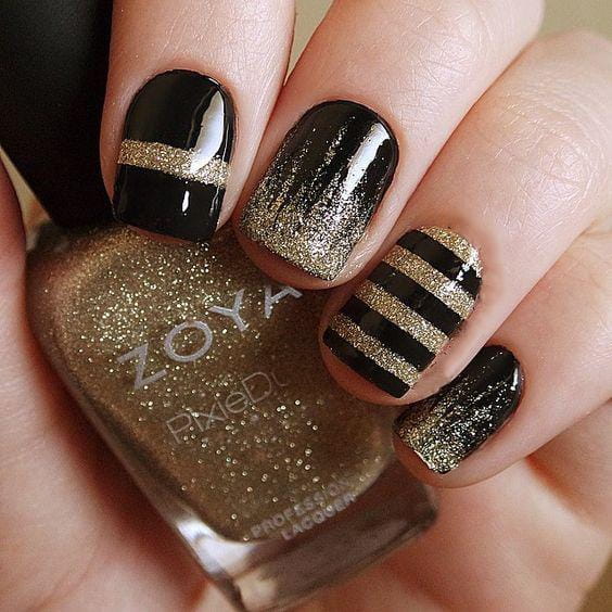 80 Incredible Black Nail Art Designs for Women and Girls img 43