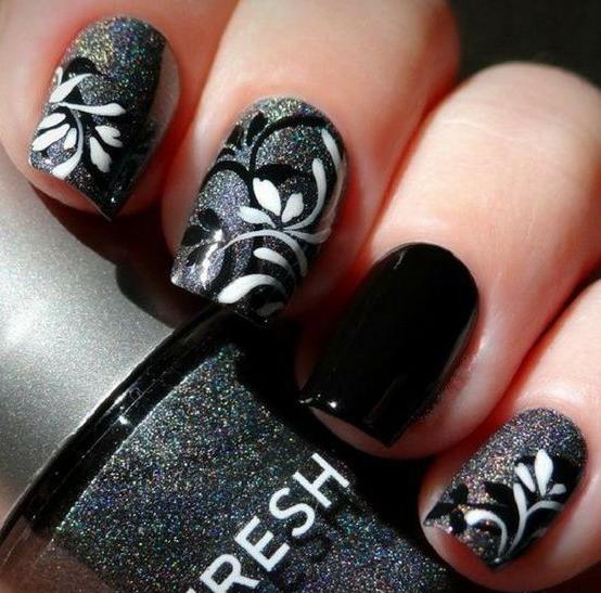 80 Incredible Black Nail Art Designs for Women and Girls img 47