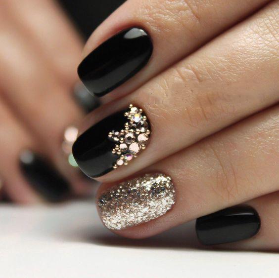 80 Incredible Black Nail Art Designs for Women and Girls img 71