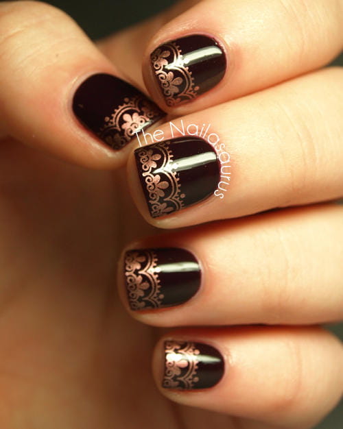 80 Incredible Black Nail Art Designs for Women and Girls img 74