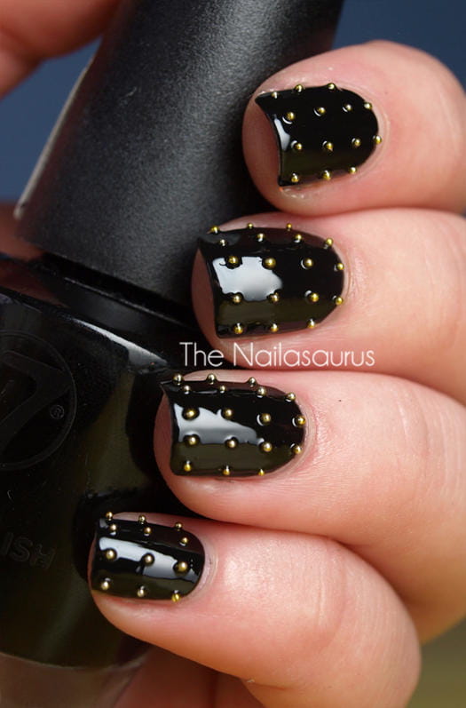 80 Incredible Black Nail Art Designs for Women and Girls img 75