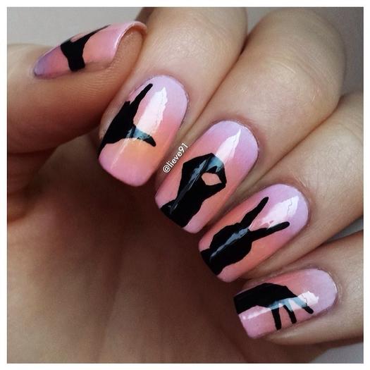 80 Incredible Black Nail Art Designs for Women and Girls img 81