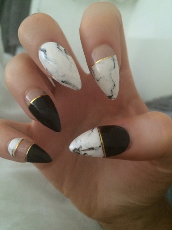 33 Fabulous Marble Nails You Need to See img 13