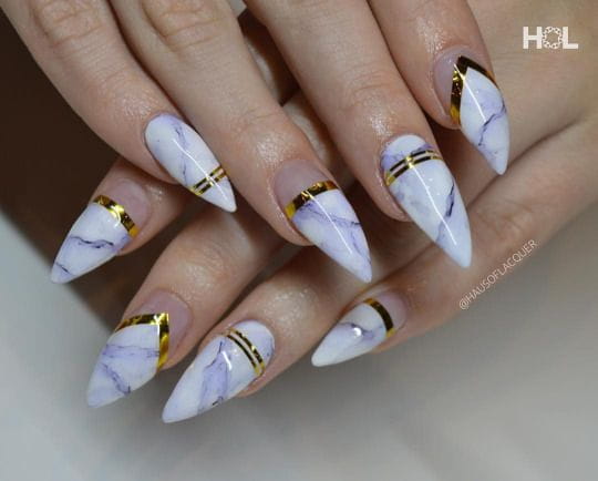 33 Fabulous Marble Nails You Need to See img 14