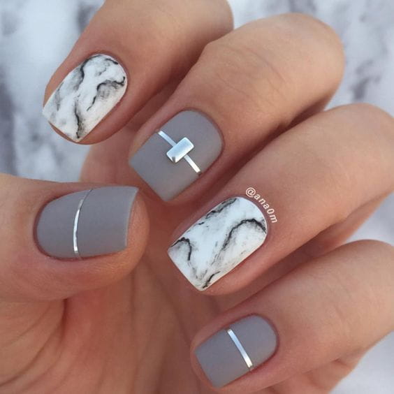 33 Fabulous Marble Nails You Need to See img 17