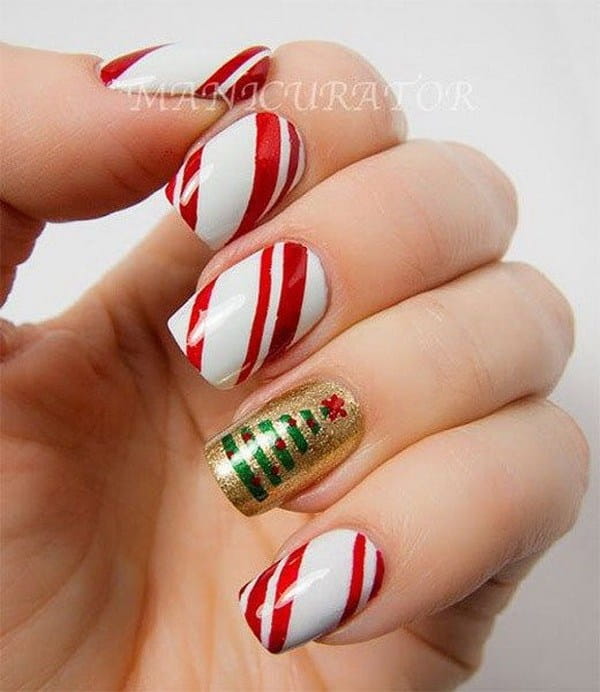 75+ Festive Christmas Red Nail Art Ideas img 26