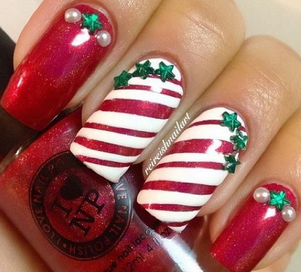 75+ Festive Christmas Red Nail Art Ideas img 28