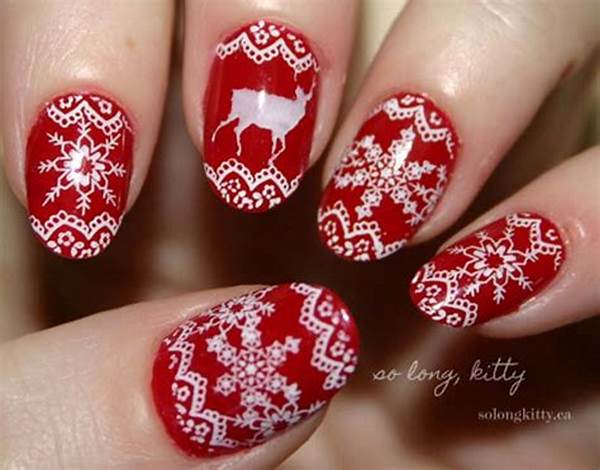 75+ Festive Christmas Red Nail Art Ideas img 73