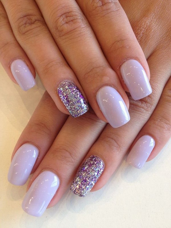 55+ Chosen Purple Glitter Nail Art Designs img 04