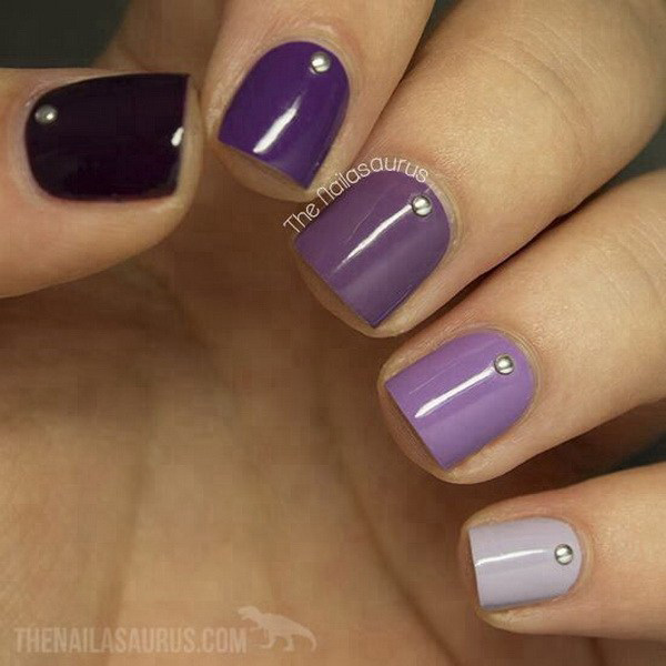 55+ Chosen Purple Glitter Nail Art Designs img 18