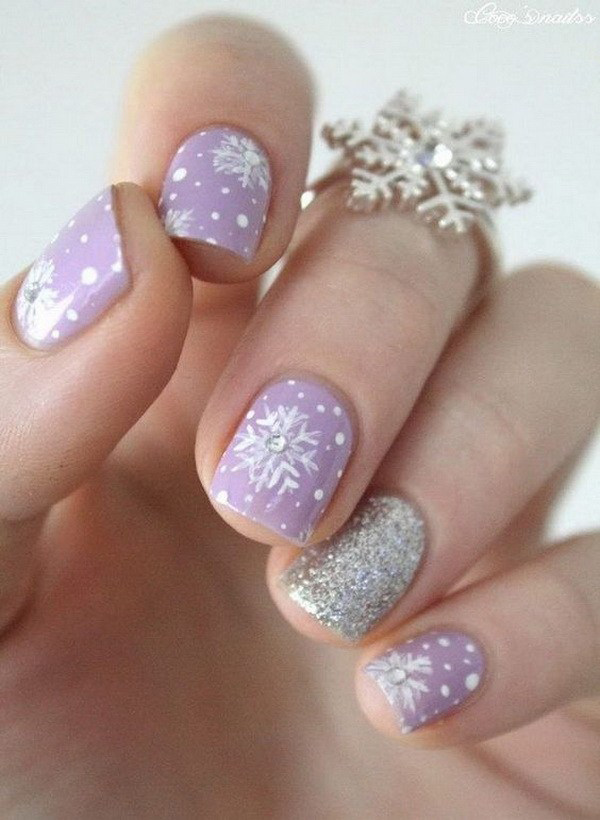 55+ Chosen Purple Glitter Nail Art Designs img 26