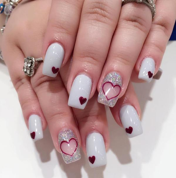 65 Ideas of Beautiful Valentine's Day Nail Designs img 26