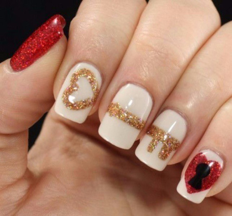 65 Ideas of Beautiful Valentine's Day Nail Designs img 36