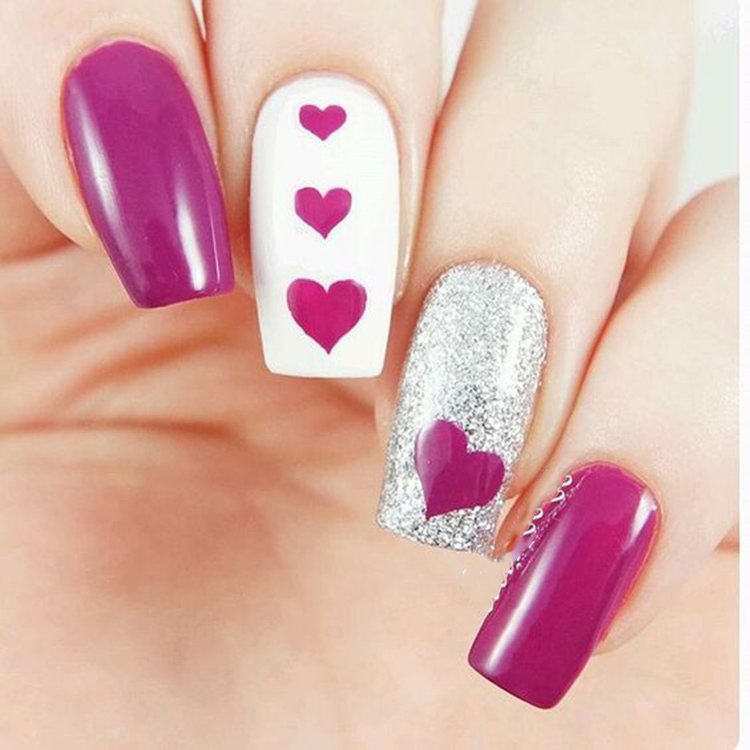 65 Ideas of Beautiful Valentine's Day Nail Designs img 57