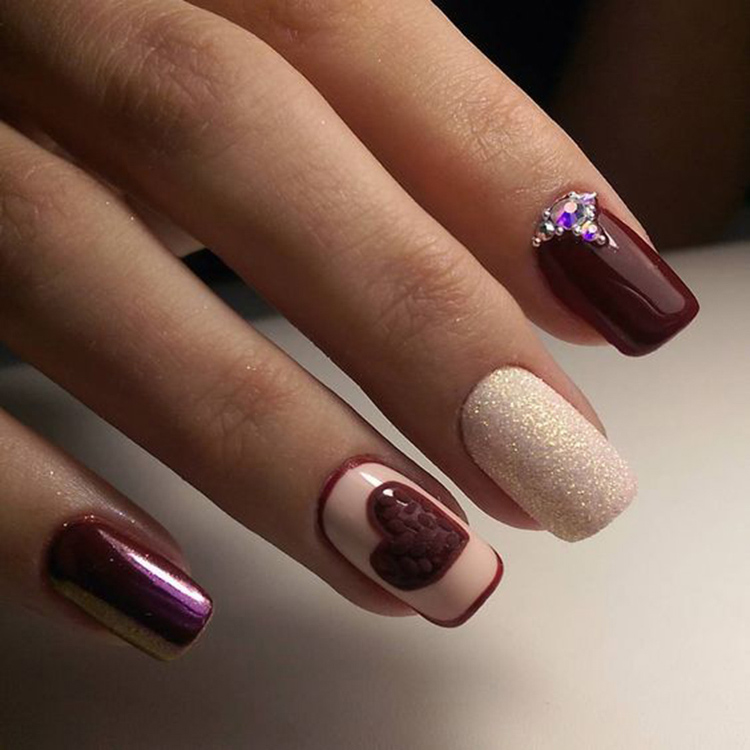 65 Ideas of Beautiful Valentine's Day Nail Designs img 61