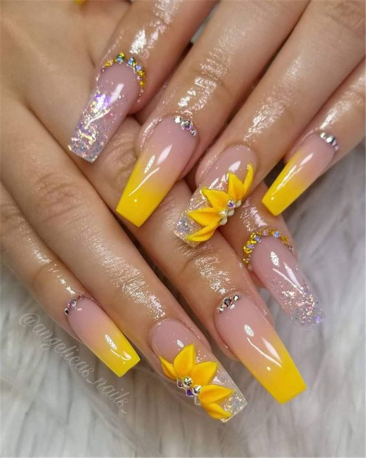 35 Awesome Coffin Nails Designs You'll Flip For in 2019 img 04