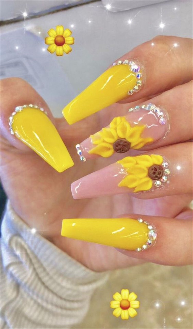 35 Awesome Coffin Nails Designs You'll Flip For in 2019 img 09