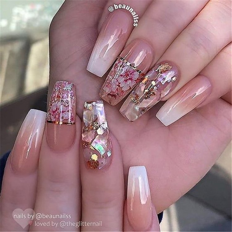 35 Awesome Coffin Nails Designs You'll Flip For in 2019 img 11