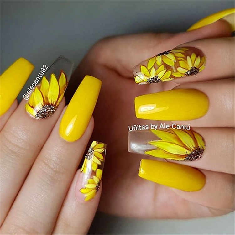 35 Awesome Coffin Nails Designs You'll Flip For in 2019 img 18