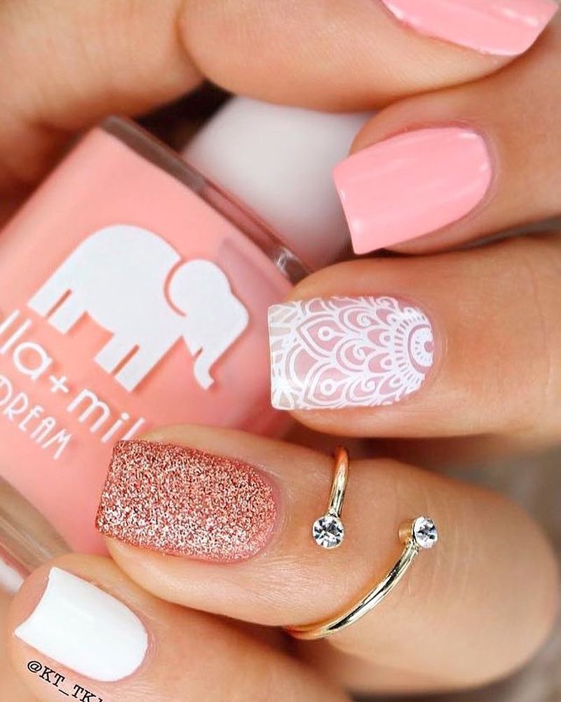 100+ Must Try Nail Designs For Short Nails 2019 Summer images 71