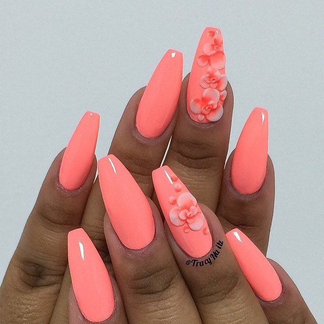 100+ Bright Summer Nail Designs 2019 images 30