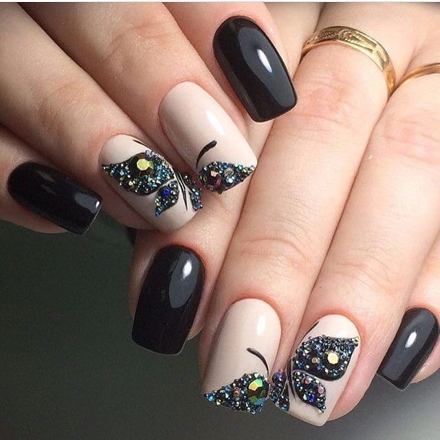 80+ Dark Color Nail Designs for Women images 2