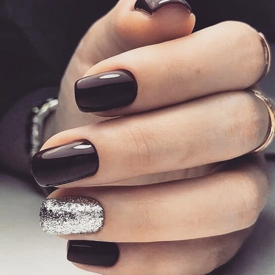 80+ Dark Color Nail Designs for Women images 3