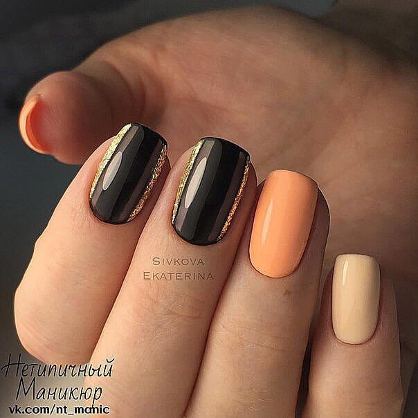 80+ Dark Color Nail Designs for Women images 29