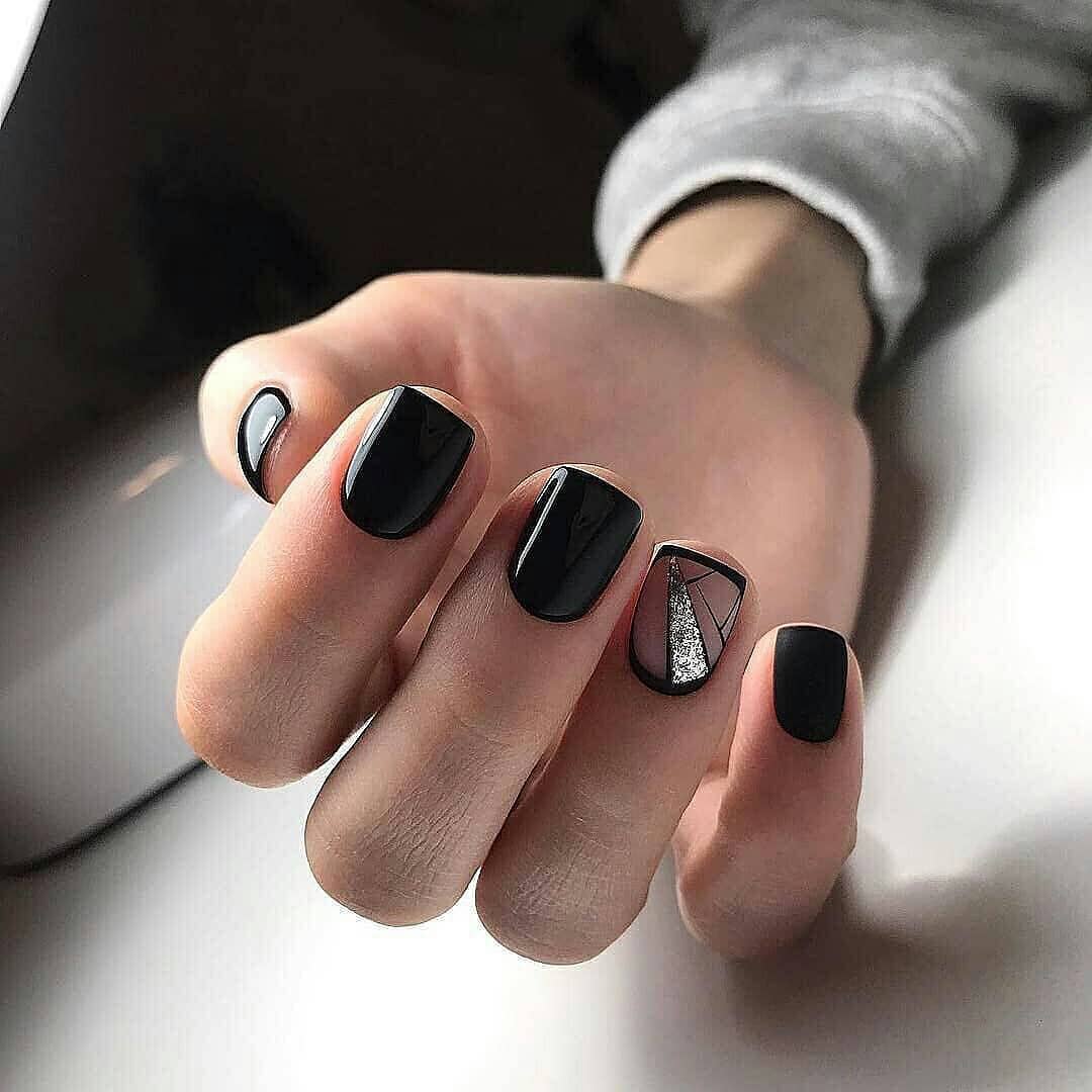 80+ Dark Color Nail Designs for Women images 4