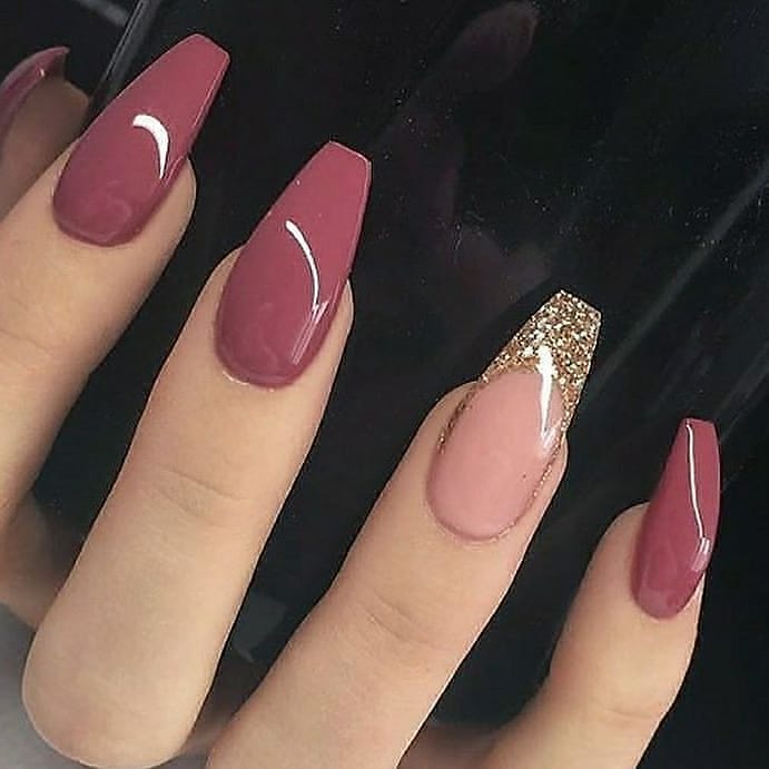 80+ Dark Color Nail Designs for Women images 54