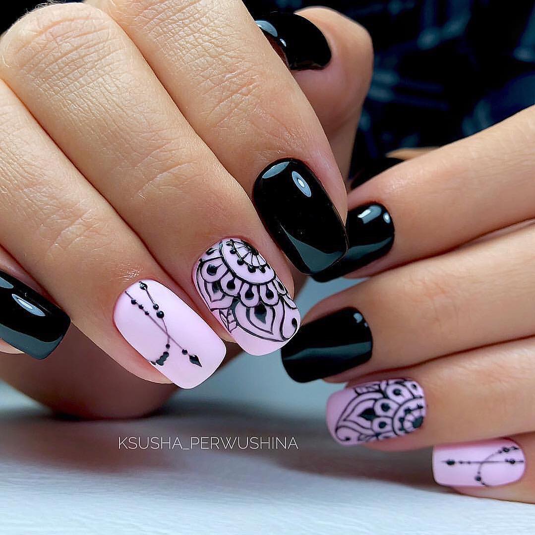 80+ Dark Color Nail Designs for Women images 5