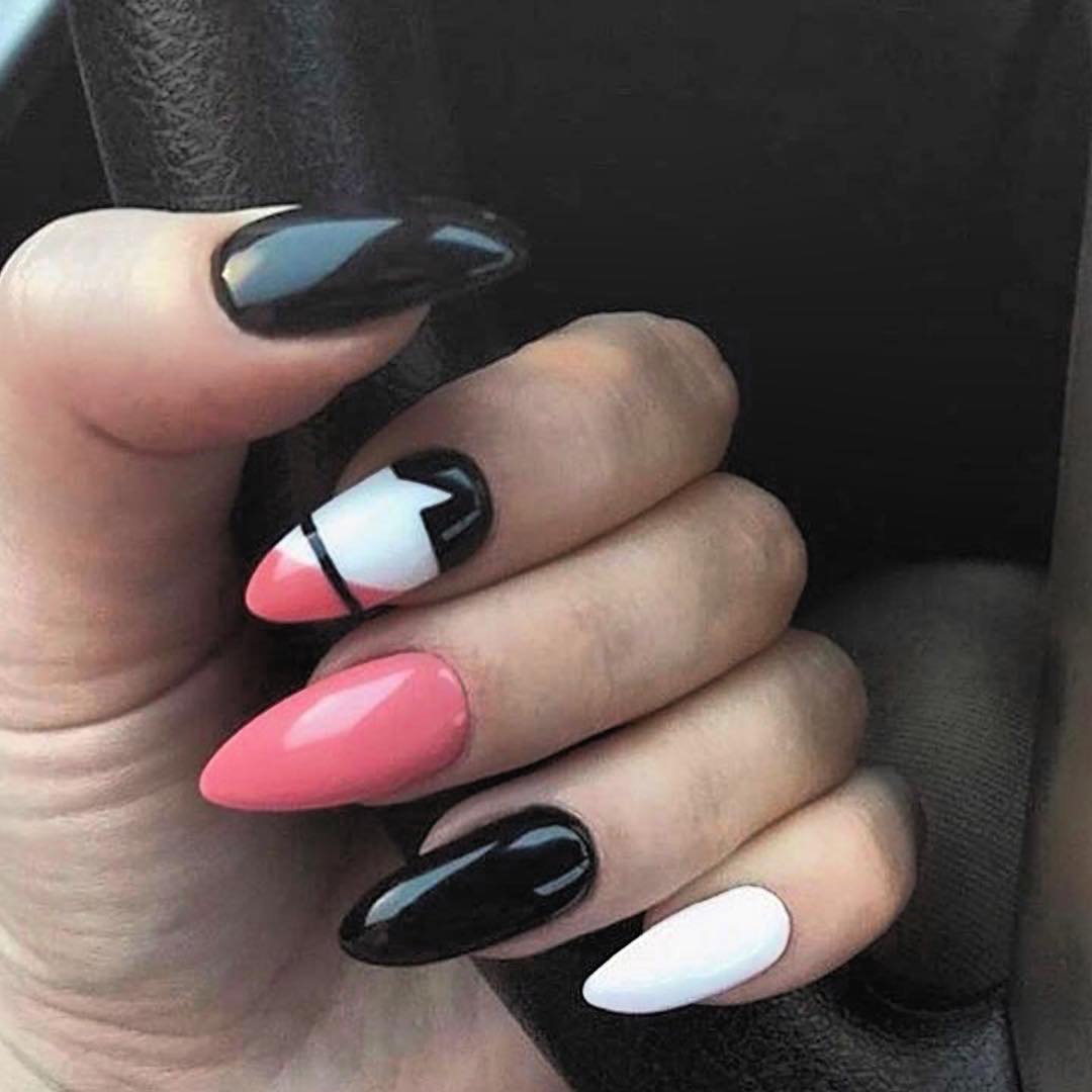 80+ Dark Color Nail Designs for Women images 66