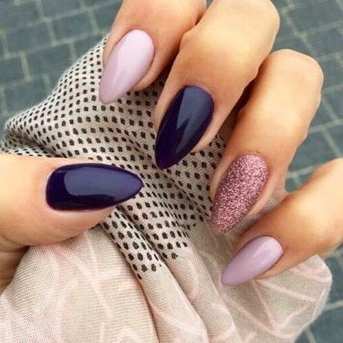 80+ Dark Color Nail Designs for Women images 80